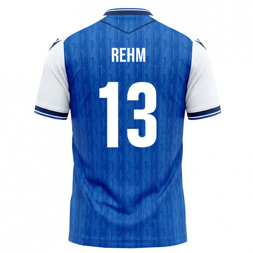 Danxen Børn Louis Rehm #13 Kongelig Blå Hvid Hjemmebane Spillertrøjer 2026/27 Trøje T-Shirt