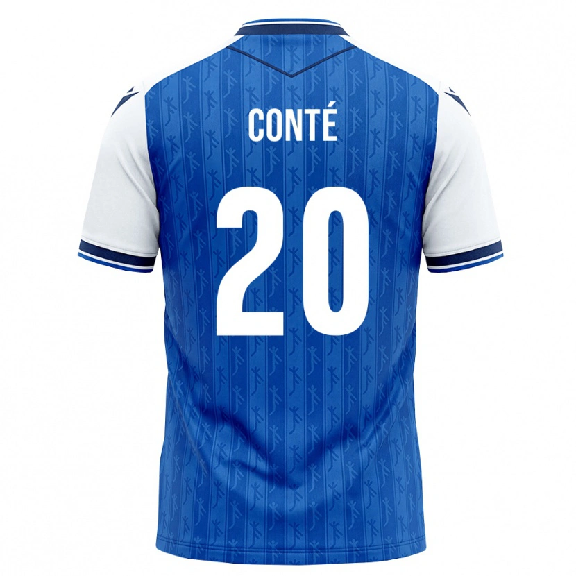 Danxen Børn Bambasé Conté #20 Kongelig Blå Hvid Hjemmebane Spillertrøjer 2026/27 Trøje T-Shirt