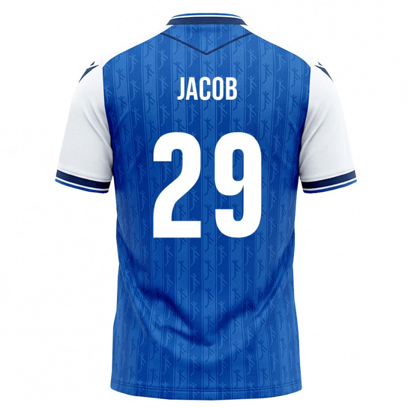 Danxen Børn Tyler Jacob #29 Kongelig Blå Hvid Hjemmebane Spillertrøjer 2026/27 Trøje T-Shirt