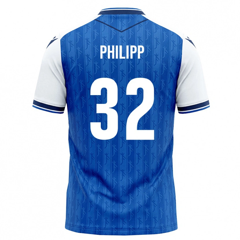 Danxen Børn Tim Philipp #32 Kongelig Blå Hvid Hjemmebane Spillertrøjer 2026/27 Trøje T-Shirt