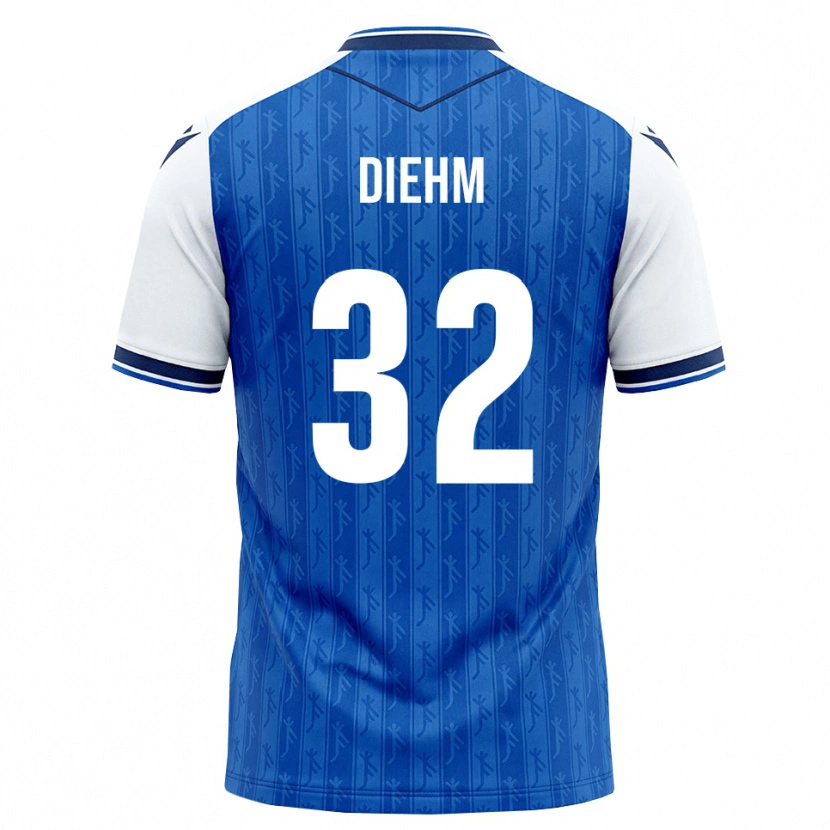 Danxen Børn Vanessa Diehm #32 Kongelig Blå Hvid Hjemmebane Spillertrøjer 2026/27 Trøje T-Shirt
