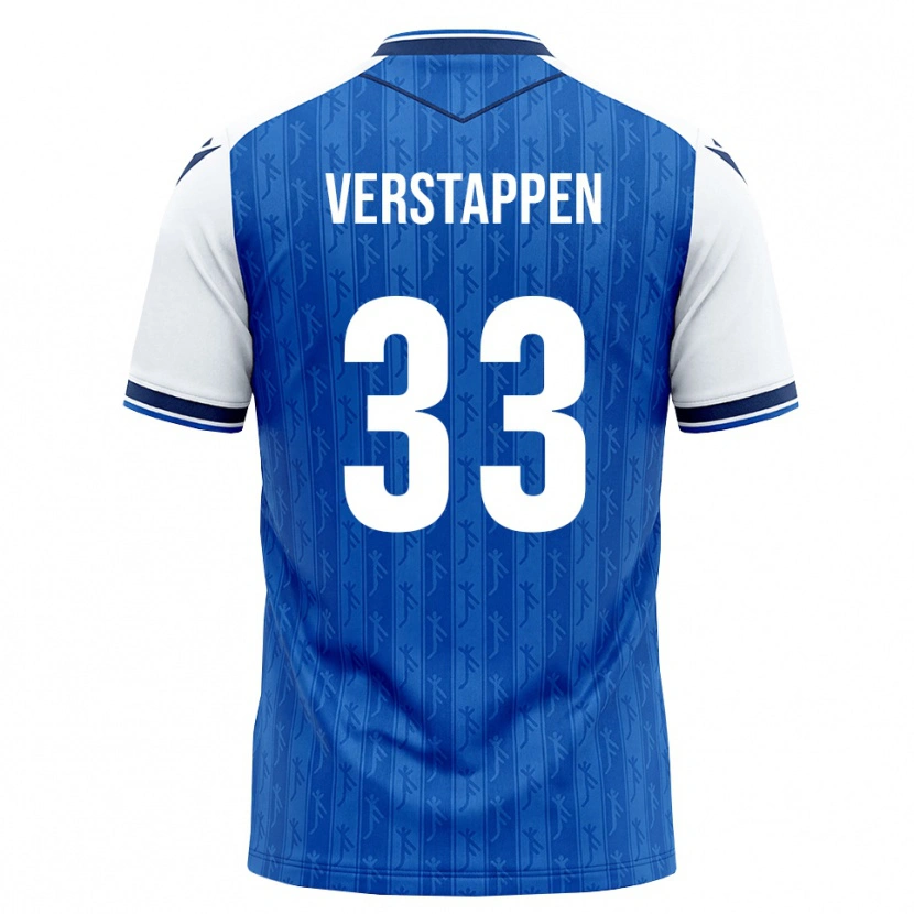 Danxen Børn Eric Verstappen #33 Kongelig Blå Hvid Hjemmebane Spillertrøjer 2026/27 Trøje T-Shirt