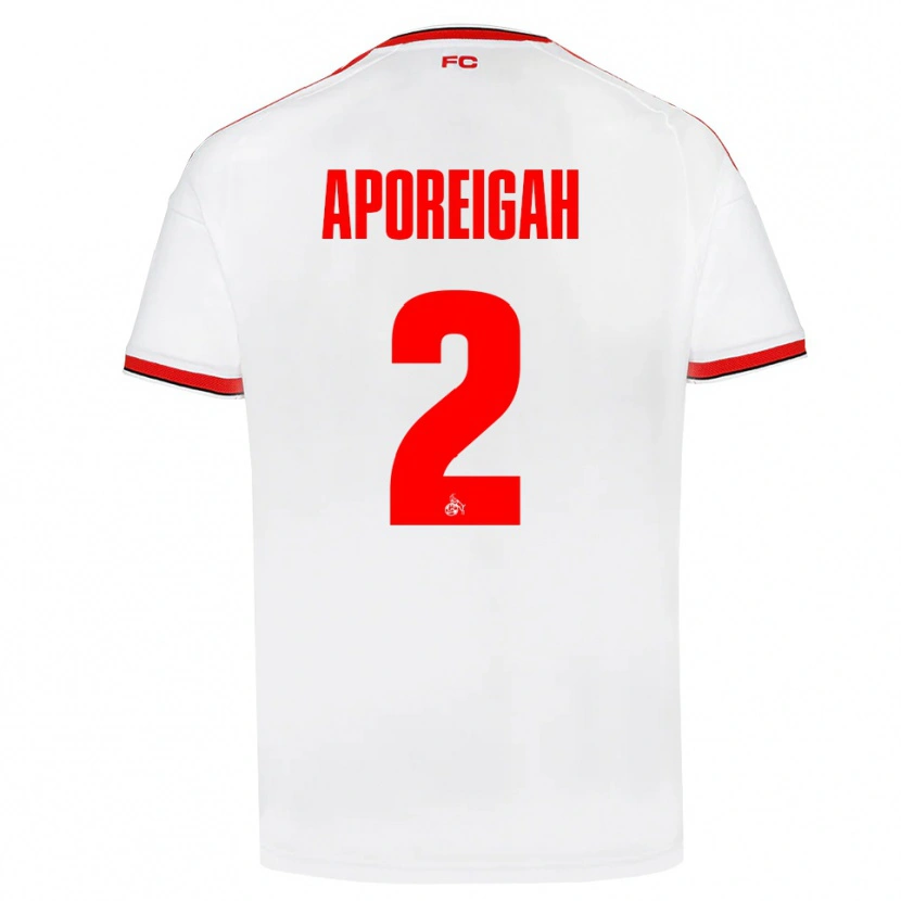 Danxen Børn Leo Aporeigah #2 Hvid Rød Sort Hjemmebane Spillertrøjer 2026/27 Trøje T-Shirt
