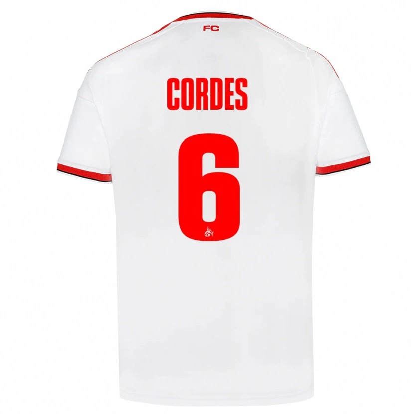 Danxen Børn Lotta Cordes #6 Hvid Rød Sort Hjemmebane Spillertrøjer 2026/27 Trøje T-Shirt