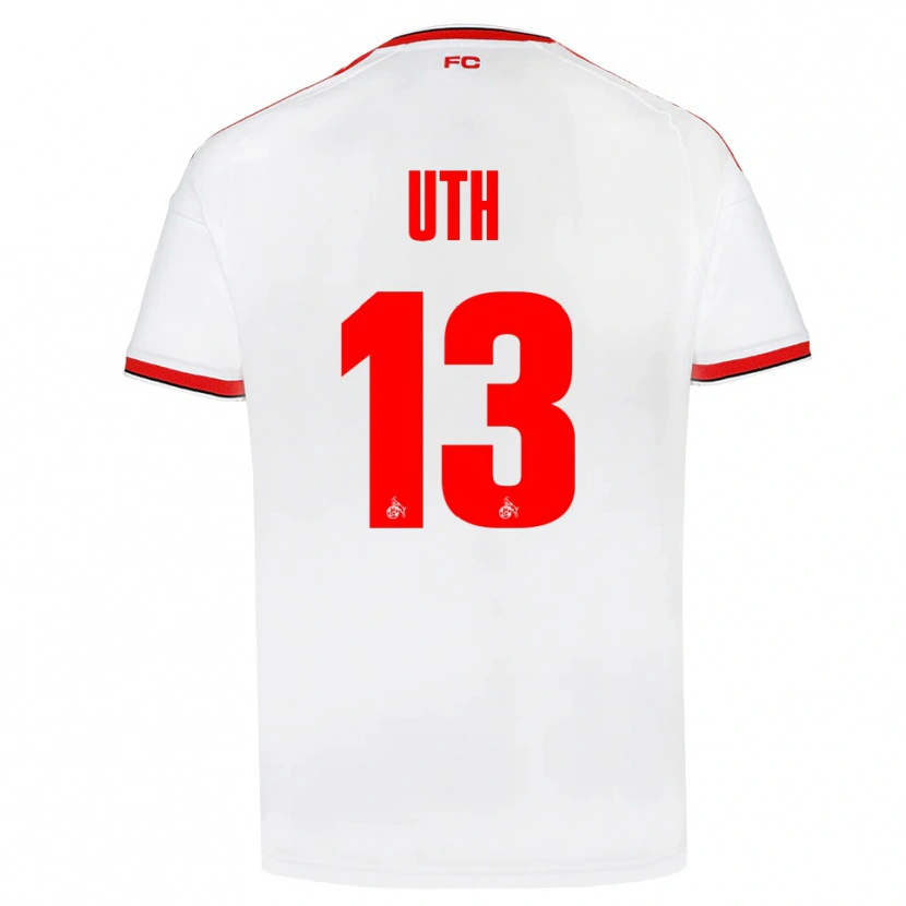 Danxen Børn Mark Uth #13 Hvid Rød Sort Hjemmebane Spillertrøjer 2026/27 Trøje T-Shirt