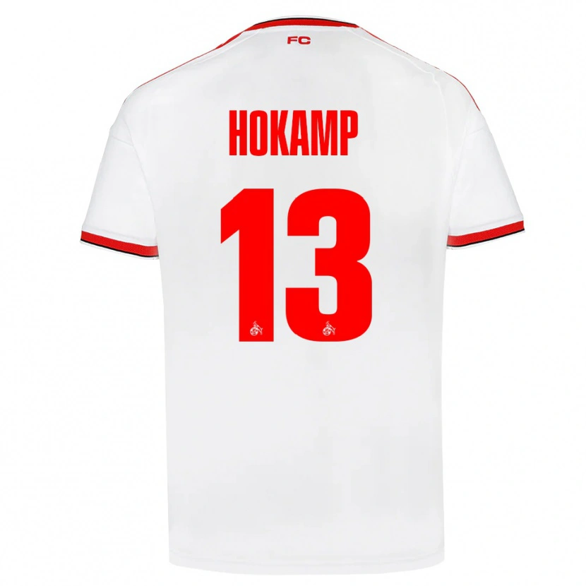 Danxen Børn Merle Hokamp #13 Hvid Rød Sort Hjemmebane Spillertrøjer 2026/27 Trøje T-Shirt