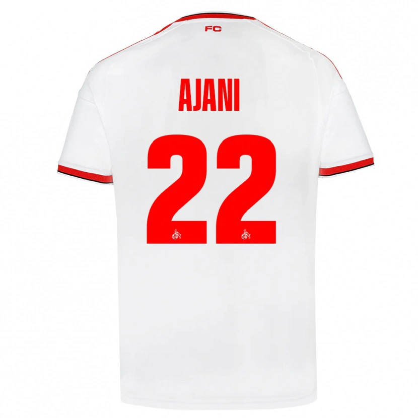 Danxen Børn Marvin Ajani #22 Hvid Rød Sort Hjemmebane Spillertrøjer 2026/27 Trøje T-Shirt