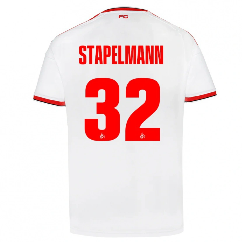Danxen Børn Luis Stapelmann #32 Hvid Rød Sort Hjemmebane Spillertrøjer 2026/27 Trøje T-Shirt