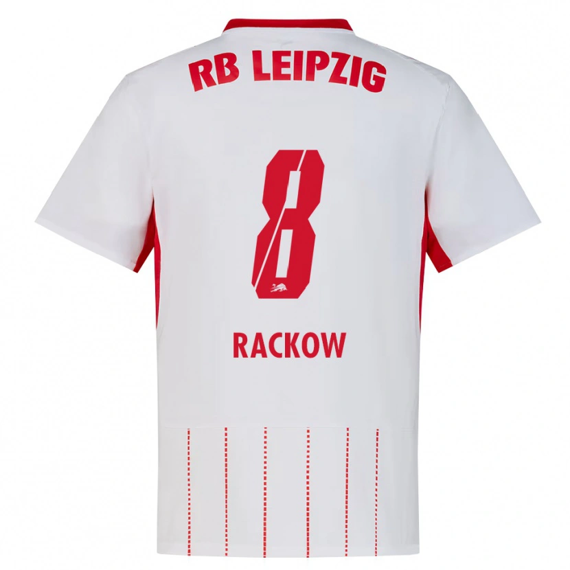 Danxen Børn Gianna Rackow #8 Rød Hvid Gul Hjemmebane Spillertrøjer 2026/27 Trøje T-Shirt