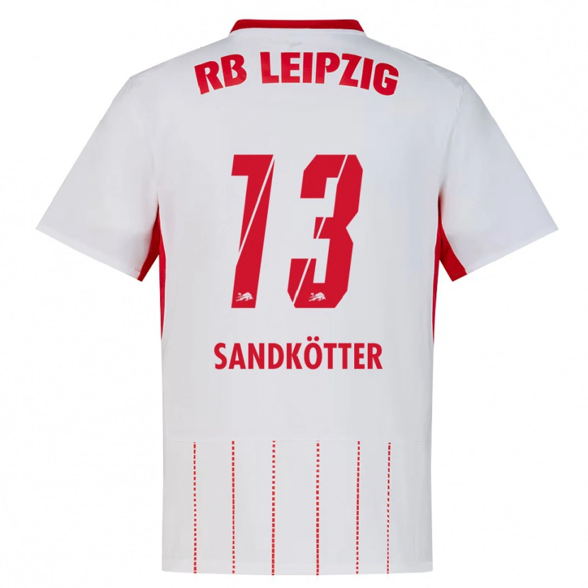 Danxen Børn Constantin Sandkötter #13 Rød Hvid Gul Hjemmebane Spillertrøjer 2026/27 Trøje T-Shirt