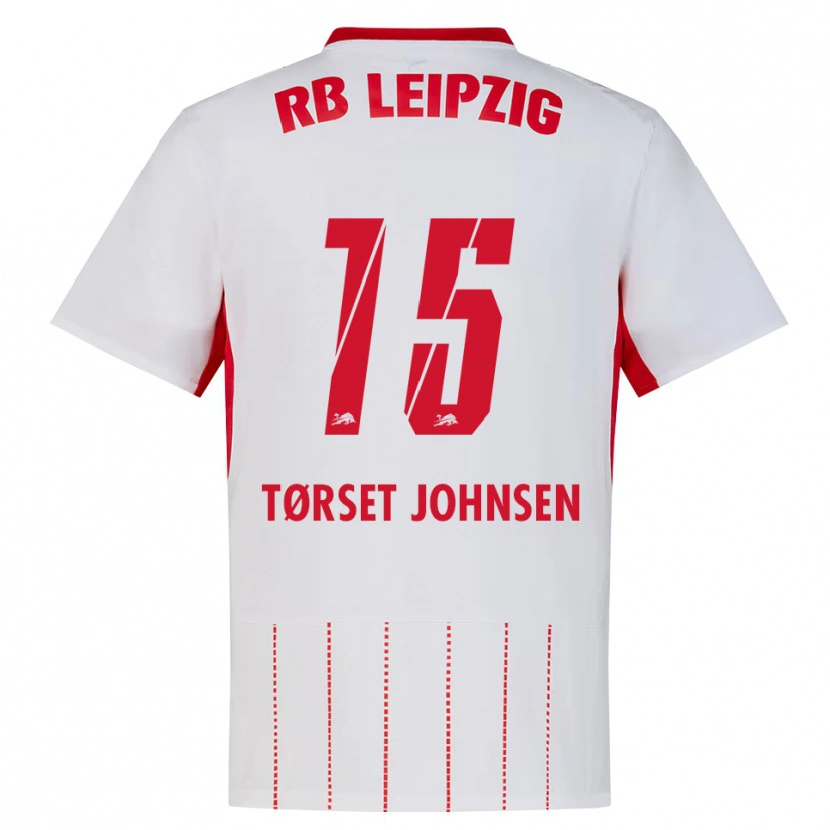 Danxen Børn Patrik Tørset Johnsen #15 Rød Hvid Gul Hjemmebane Spillertrøjer 2026/27 Trøje T-Shirt