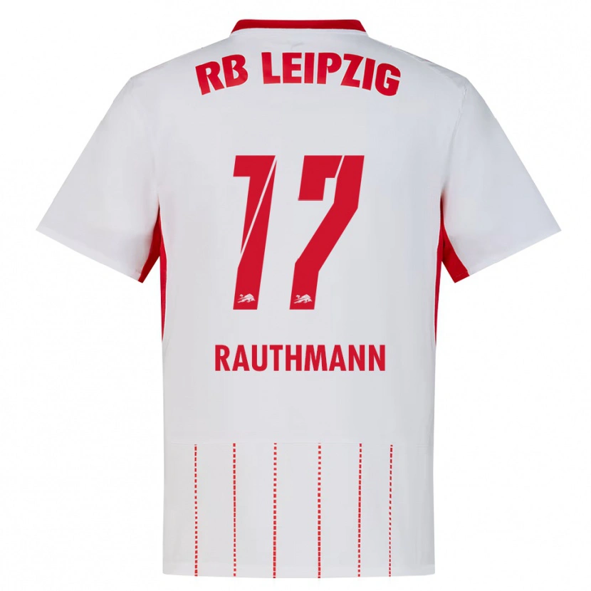 Danxen Børn Nick Rauthmann #17 Rød Hvid Gul Hjemmebane Spillertrøjer 2026/27 Trøje T-Shirt