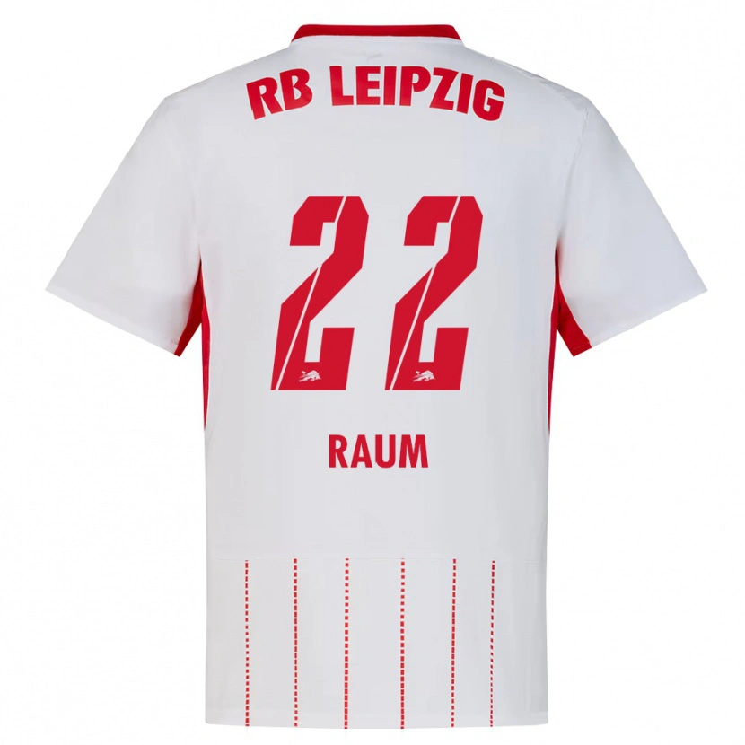 Danxen Børn David Raum #22 Rød Hvid Gul Hjemmebane Spillertrøjer 2026/27 Trøje T-Shirt