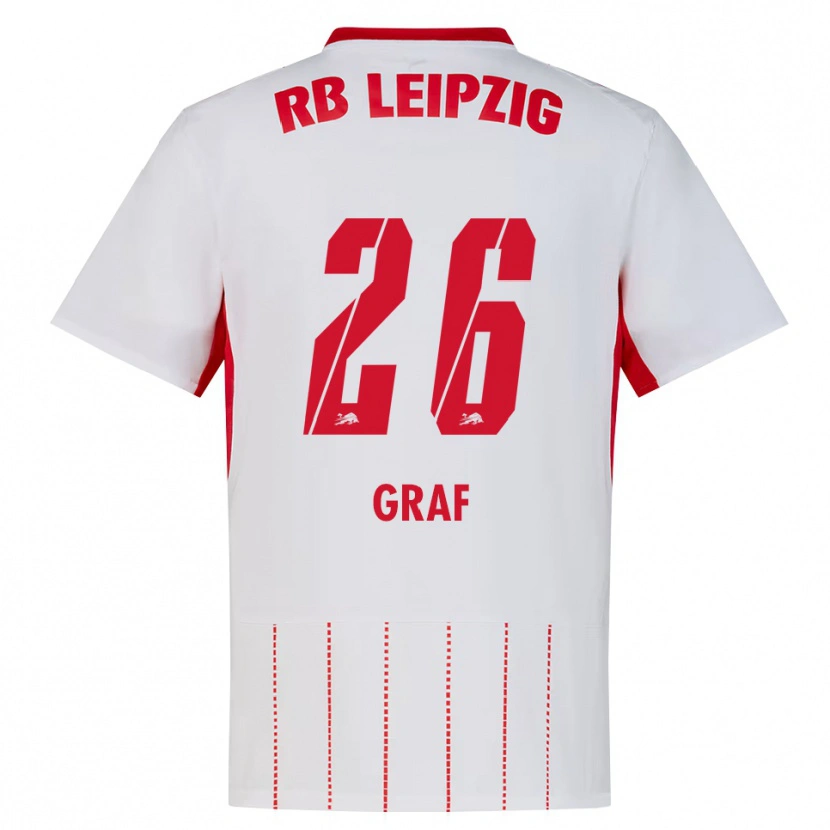 Danxen Børn Luca Maria Graf #26 Rød Hvid Gul Hjemmebane Spillertrøjer 2026/27 Trøje T-Shirt