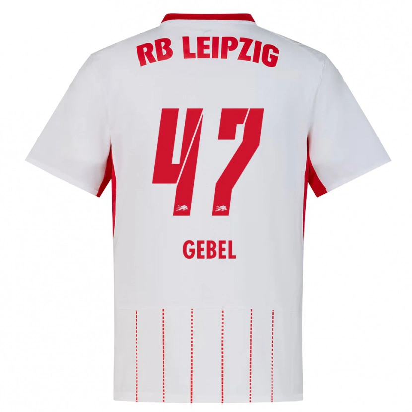 Danxen Børn Viggo Gebel #47 Rød Hvid Gul Hjemmebane Spillertrøjer 2026/27 Trøje T-Shirt