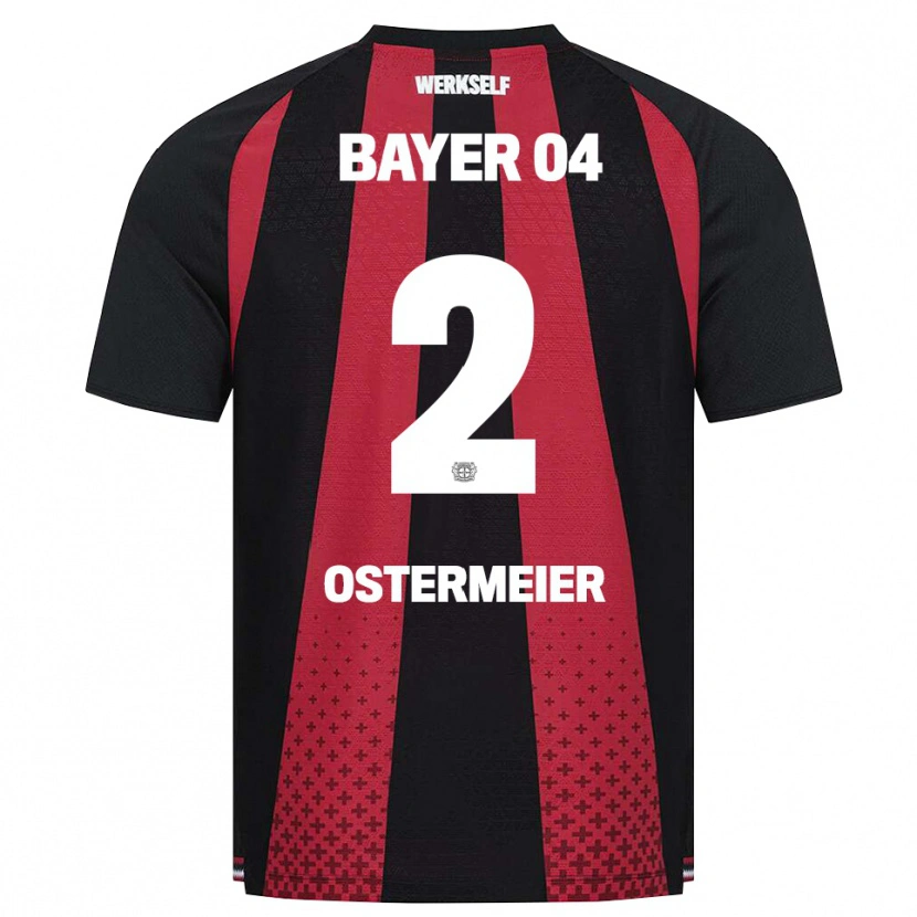 Danxen Børn Selina Ostermeier #2 Sort Hvid Rød Hjemmebane Spillertrøjer 2026/27 Trøje T-Shirt