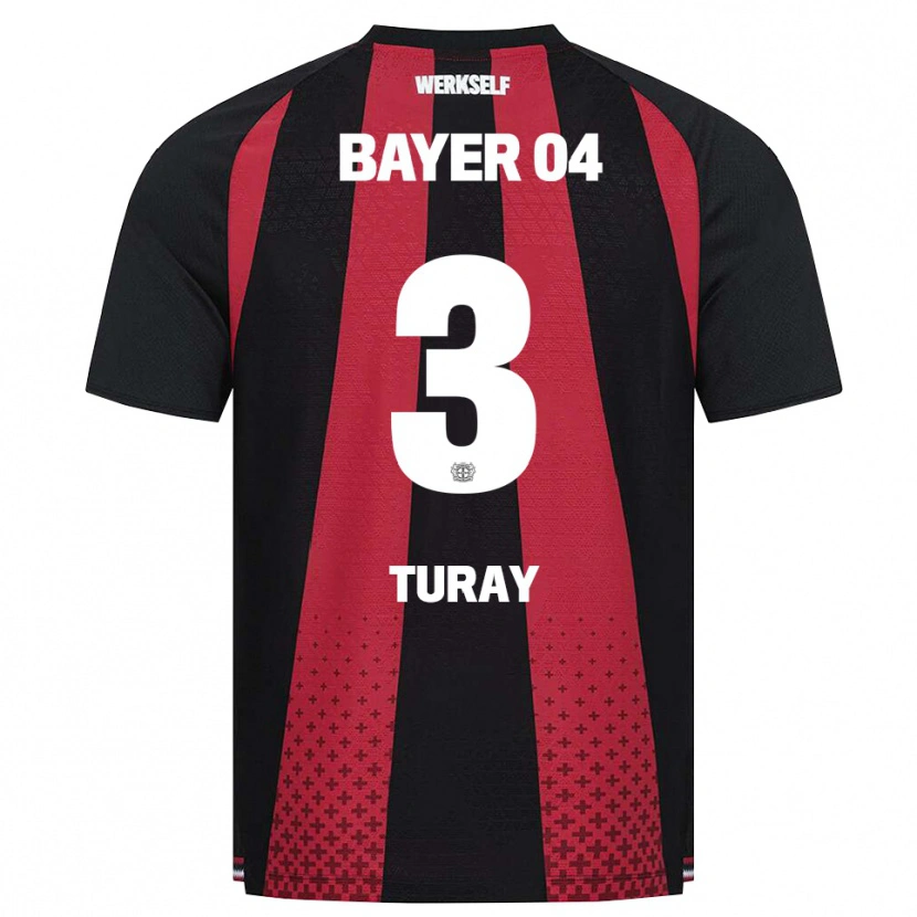 Danxen Børn Osman Turay #3 Sort Hvid Rød Hjemmebane Spillertrøjer 2026/27 Trøje T-Shirt