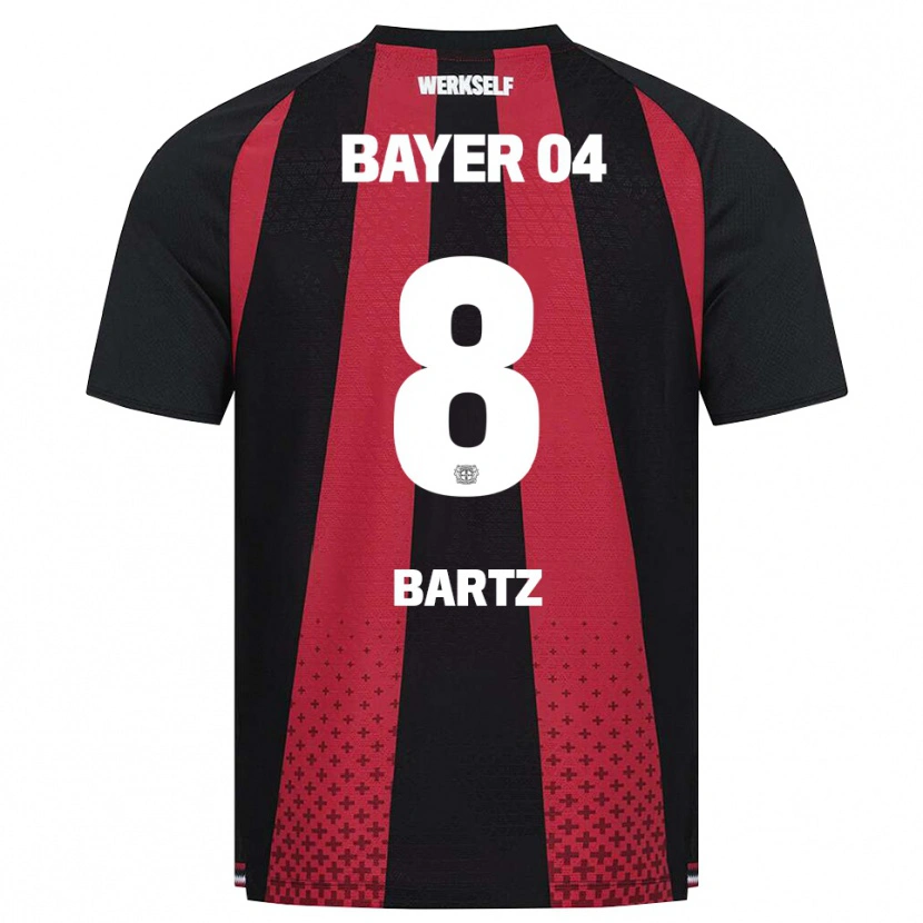 Danxen Børn Paulina Bartz #8 Sort Hvid Rød Hjemmebane Spillertrøjer 2026/27 Trøje T-Shirt