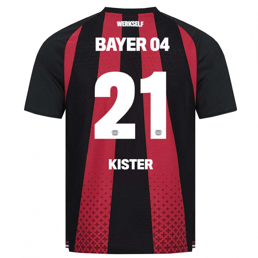 Danxen Børn Akim Kister #21 Sort Hvid Rød Hjemmebane Spillertrøjer 2026/27 Trøje T-Shirt