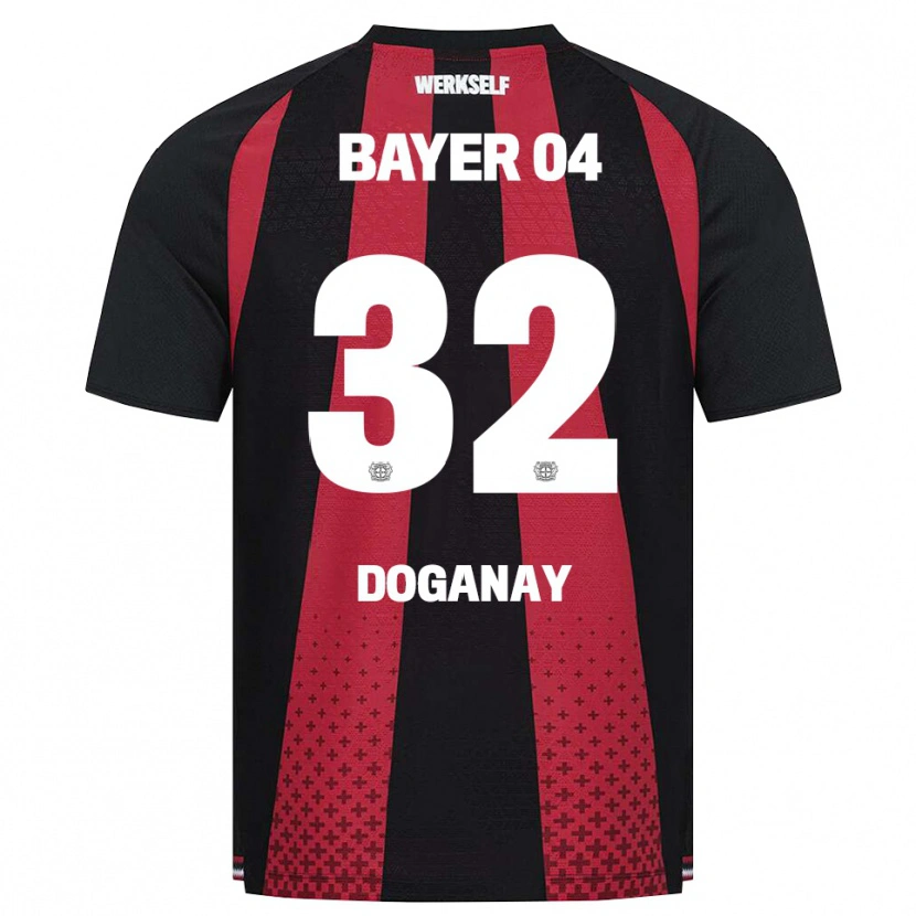 Danxen Børn Kenan Doganay #32 Sort Hvid Rød Hjemmebane Spillertrøjer 2026/27 Trøje T-Shirt