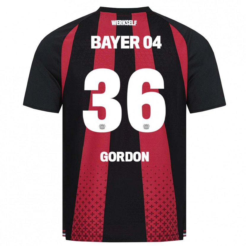 Danxen Børn Max Gordon #36 Sort Hvid Rød Hjemmebane Spillertrøjer 2026/27 Trøje T-Shirt