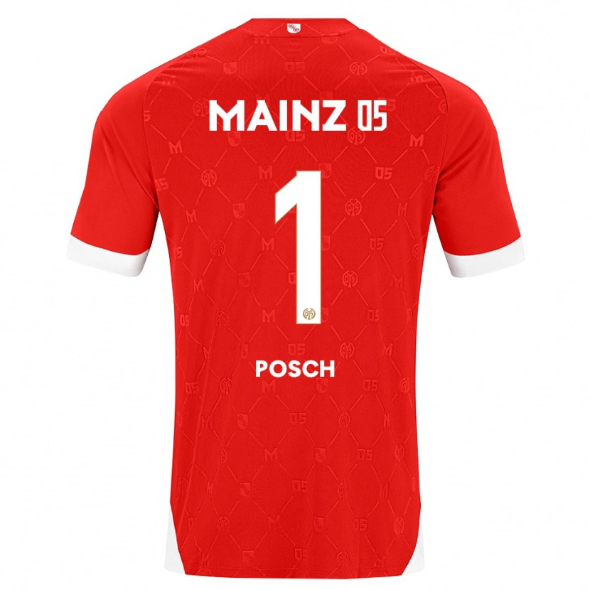 Danxen Børn Daniel Posch #1 Rød Hvid Hjemmebane Spillertrøjer 2026/27 Trøje T-Shirt