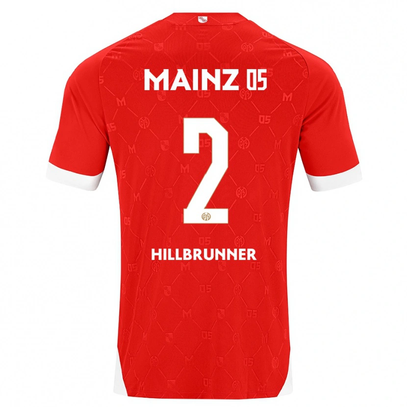 Danxen Børn Fynn Hillbrunner #2 Rød Hvid Hjemmebane Spillertrøjer 2026/27 Trøje T-Shirt