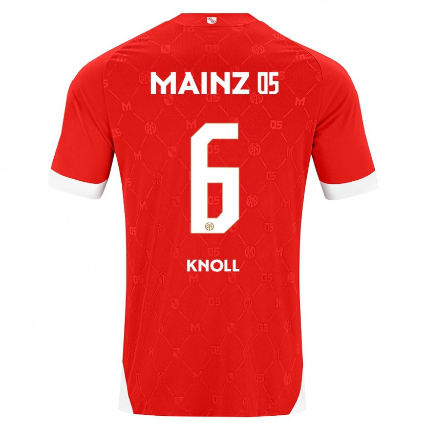 Danxen Børn Max Knoll #6 Rød Hvid Hjemmebane Spillertrøjer 2026/27 Trøje T-Shirt