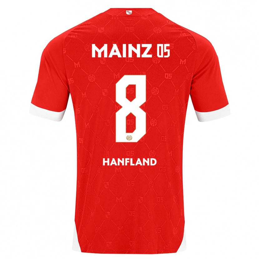 Danxen Børn Paul Hanfland #8 Rød Hvid Hjemmebane Spillertrøjer 2026/27 Trøje T-Shirt