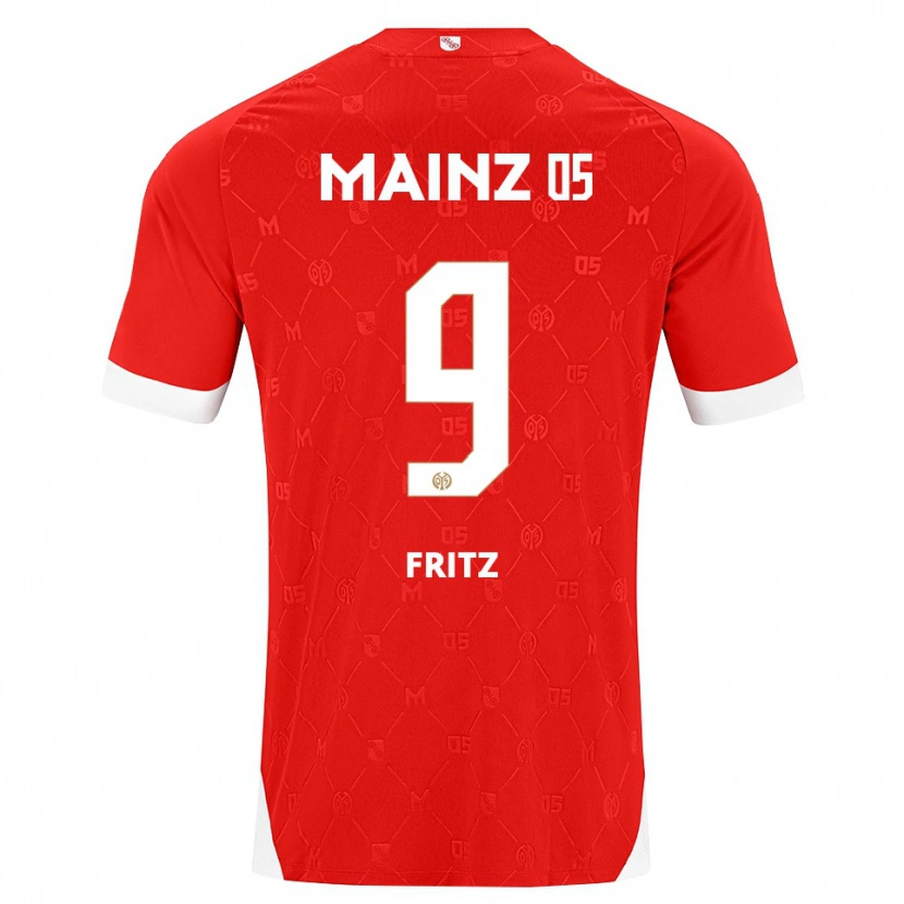 Danxen Børn April Fritz #9 Rød Hvid Hjemmebane Spillertrøjer 2026/27 Trøje T-Shirt