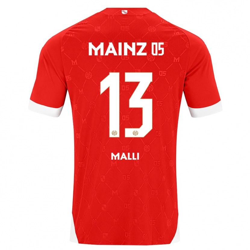 Danxen Børn Yunus Mallı #13 Rød Hvid Hjemmebane Spillertrøjer 2026/27 Trøje T-Shirt