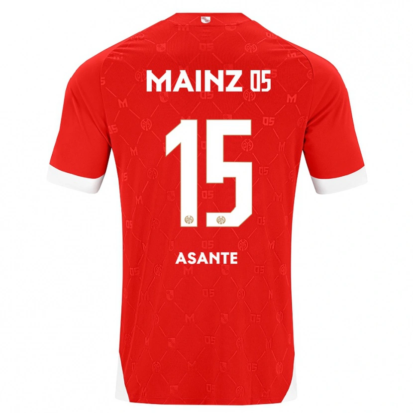 Danxen Børn Marvin Asante #15 Rød Hvid Hjemmebane Spillertrøjer 2026/27 Trøje T-Shirt