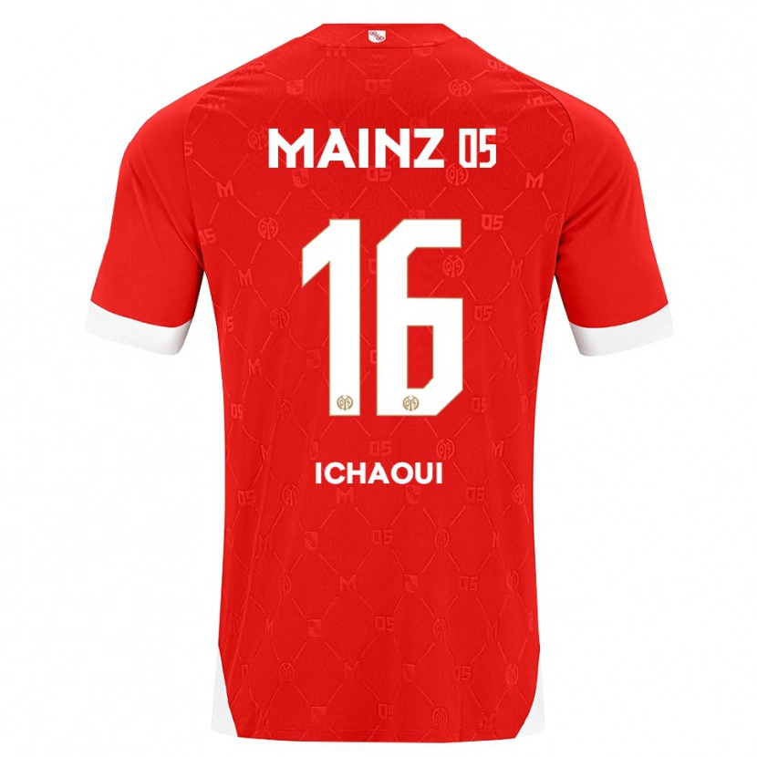 Danxen Børn Louay Ichaoui #16 Rød Hvid Hjemmebane Spillertrøjer 2026/27 Trøje T-Shirt