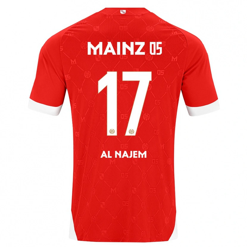 Danxen Børn Salma Al Najem #17 Rød Hvid Hjemmebane Spillertrøjer 2026/27 Trøje T-Shirt