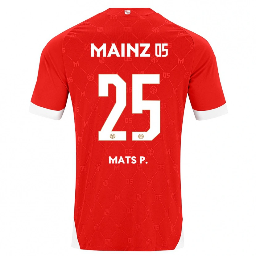 Danxen Børn Mats Preßler #25 Rød Hvid Hjemmebane Spillertrøjer 2026/27 Trøje T-Shirt