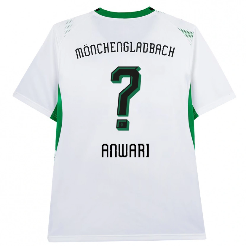 Danxen Børn Hamza Anwari #0 Hvid Sort Grøn Hjemmebane Spillertrøjer 2026/27 Trøje T-Shirt