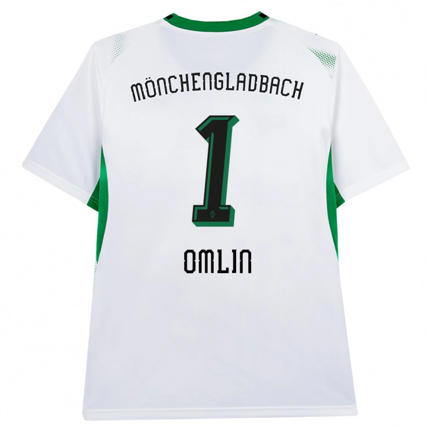 Danxen Børn Jonas Omlin #1 Hvid Sort Grøn Hjemmebane Spillertrøjer 2026/27 Trøje T-Shirt