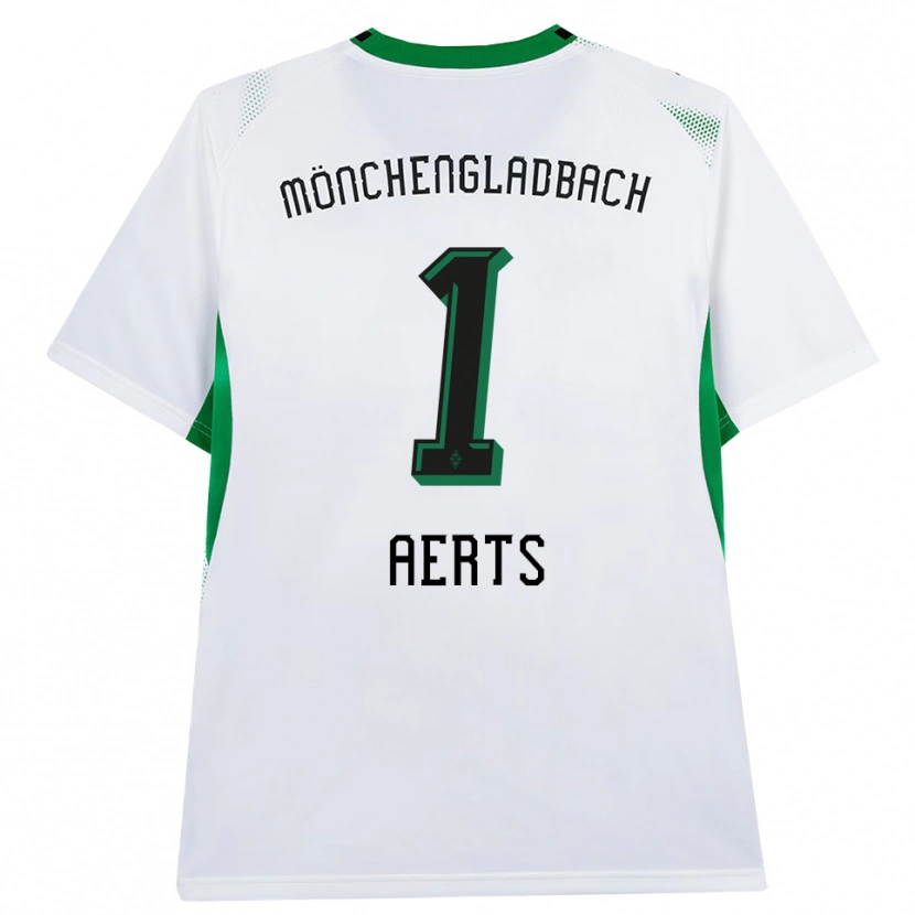 Danxen Børn Liv Aerts #1 Hvid Sort Grøn Hjemmebane Spillertrøjer 2026/27 Trøje T-Shirt