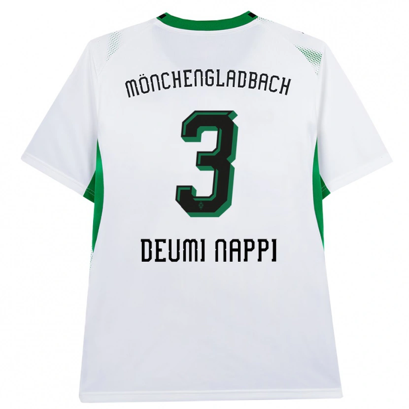 Danxen Børn Dimitrie Deumi Nappi #3 Hvid Sort Grøn Hjemmebane Spillertrøjer 2026/27 Trøje T-Shirt