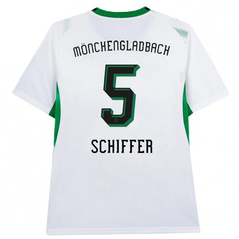 Danxen Børn Ben Schiffer #5 Hvid Sort Grøn Hjemmebane Spillertrøjer 2026/27 Trøje T-Shirt