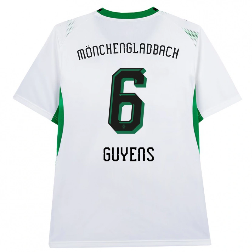 Danxen Børn Emily Guyens #6 Hvid Sort Grøn Hjemmebane Spillertrøjer 2026/27 Trøje T-Shirt