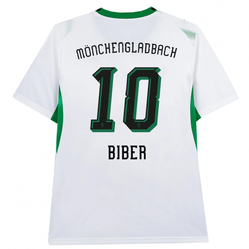 Danxen Børn Edin Biber #10 Hvid Sort Grøn Hjemmebane Spillertrøjer 2026/27 Trøje T-Shirt