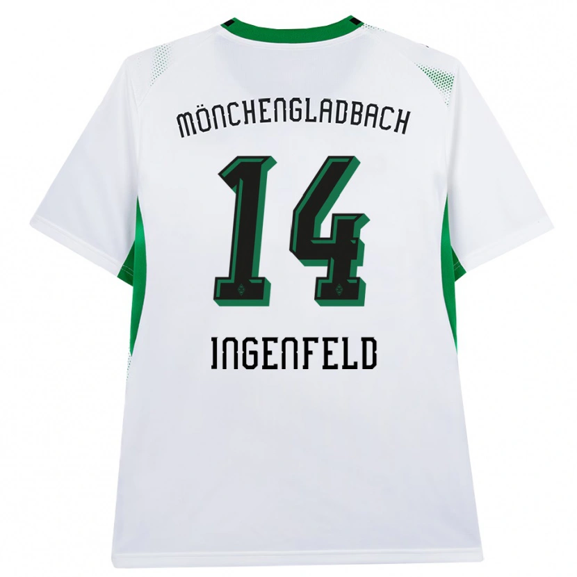 Danxen Børn Paul Ingenfeld #14 Hvid Sort Grøn Hjemmebane Spillertrøjer 2026/27 Trøje T-Shirt