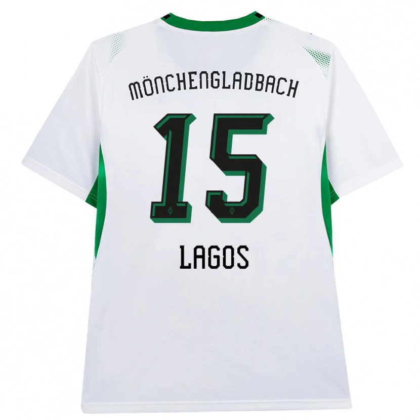 Danxen Børn Maxim Lagos #15 Hvid Sort Grøn Hjemmebane Spillertrøjer 2026/27 Trøje T-Shirt