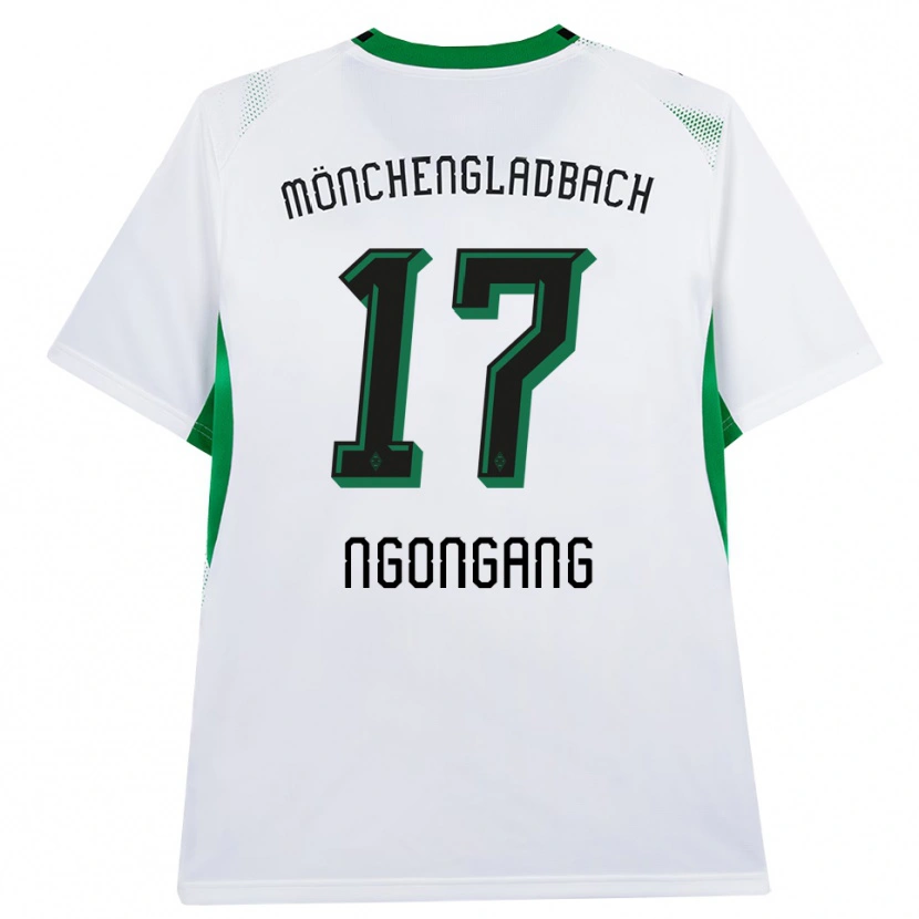 Danxen Børn Johann Ngongang #17 Hvid Sort Grøn Hjemmebane Spillertrøjer 2026/27 Trøje T-Shirt