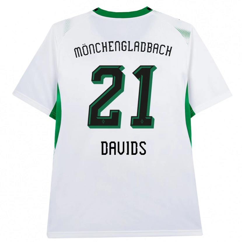 Danxen Børn Leander Davids #21 Hvid Sort Grøn Hjemmebane Spillertrøjer 2026/27 Trøje T-Shirt