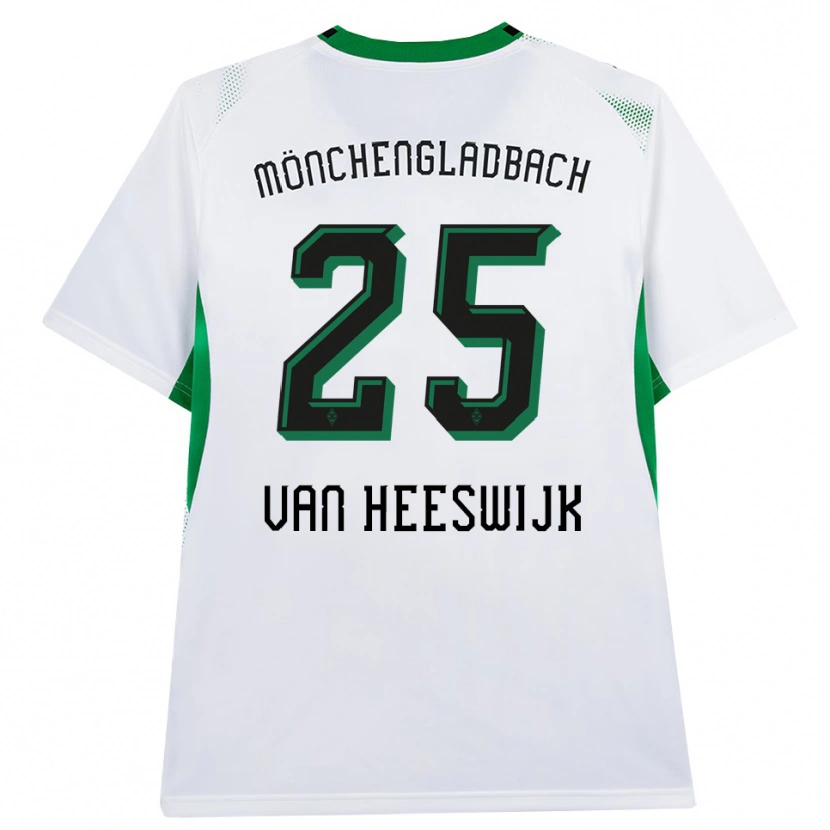 Danxen Børn Amber Van Heeswijk #25 Hvid Sort Grøn Hjemmebane Spillertrøjer 2026/27 Trøje T-Shirt