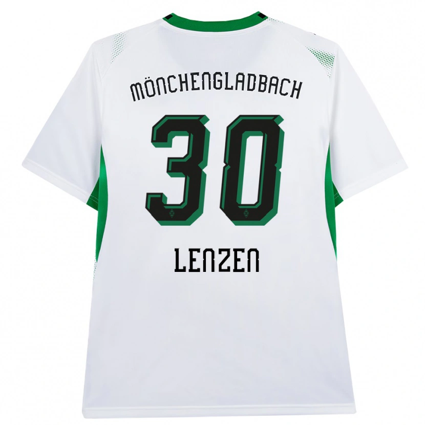 Danxen Børn Hannah Lenzen #30 Hvid Sort Grøn Hjemmebane Spillertrøjer 2026/27 Trøje T-Shirt