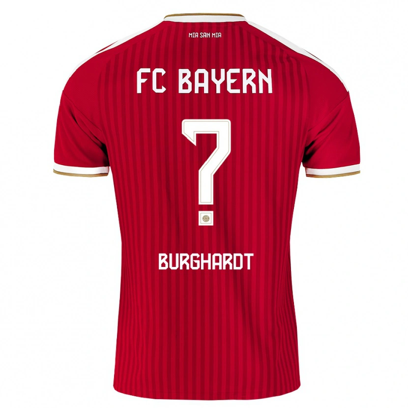 Danxen Børn Piet Burghardt #0 Rød Hvid Blå Hjemmebane Spillertrøjer 2026/27 Trøje T-Shirt