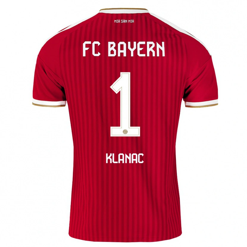 Danxen Børn Leon Klanac #1 Rød Hvid Blå Hjemmebane Spillertrøjer 2026/27 Trøje T-Shirt